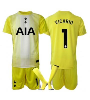 Tottenham Hotspur Guglielmo Vicario #1 Målmand Tredjetrøje Børn 2025-26 Kortærmet (+ Korte bukser)